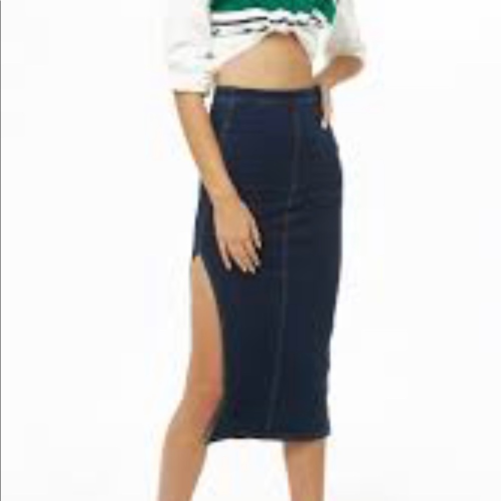 Denim Midi Skirt